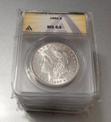 1 Lot of6ANACS Graded & Authenticated MS 62 Morgan Silver Dollars Nice Priced to sell - 1 of 3