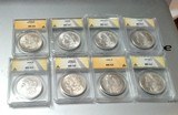 Nice
Lot of 8
ANACS Graded MS 61, 62, 63 Morgan Silver Dollars Nice Priced to sell - 1 of 3