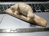 A Laying WalrusCarving 6 3/4 inches long.8.705 oz. Signed Ivan P. Savoonga, AK - 3 of 5