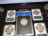 A collection of NGC
graded
Morgan Silver Dollars
& 1882-CC MS 64 GSA
Hoard with display tray - 3 of 5