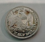 A 1854-O Seated Liberty Half Dollar Arrows ...Rare Cameo Reverse... Error/Die Break Civil War Period - 1 of 3