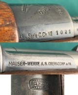 1935 CHILEAN POLICE Carabineros MAUSER BANNER CARBINE ALL MATCHING, 7x57mm 10,000 made - 3 of 15