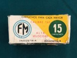 ARGENTINE MAUSER 7.65 x 53 FM ORIGINAL VINTAGE FULL AMMO AMMUNITION BOX 15 Rd w STRIPPER CLIPS - 9 of 11