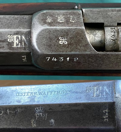 ARGENTINE MAUSER IG 1871 Steyr OWG, "EN" MARKED, MATCHING PRISTINE MIRROR BORE only 500 bought by BUENOS AIRES, RARE