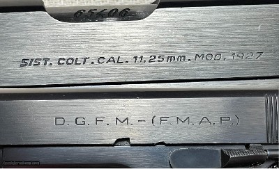 ARGENTINE SISTEMA COLT DGFM FMAP ALL MATCH including MAG LIKE NEW! NO Import SUPERB