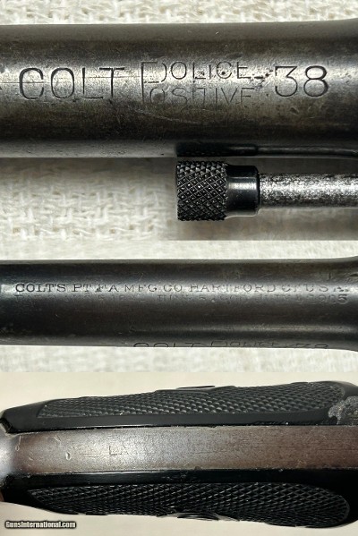 ORIGINAL MOD 1905 POLICE POSITIVE COLT US MADE ARGENTINE POLICIA de la CAPITAL REVOLVER ALL MATCHING w COLT LETTER
