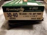 Remington 30-40 KRAG 180 grain, soft point, Core Lokt, Index 5030 - 1 of 2