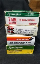 REMINGTON & WINCHESTER 7MM MAUSER AMMO - 1 of 1