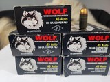 45 ACP Ammo 230gr FMJ Wolf Performance Ammo