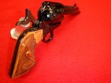 RUGER PRE-OWNED UNFIRED ENGRAVED BLUE JOHN WAYNE COMMEMORATIVE VAQUERO .45 COLT - 7 of 11