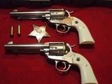 RUGER, BISLEY GRIP VAQUERO'S IN 45LC OR 357MAG, NEW IN THE BOX #'s 05129 & 05130 (2 SETS) CONSECUTIVE SN#'s - 11 of 13