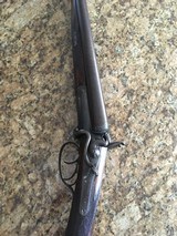 W M MOORE English sxs side lever hammer. - 6 of 15