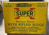 Vintage Western Super X 20 ga box with rifled slugs - 1 of 6