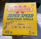 Vintage Winchester 410ga Super Speed box of 25 - 2 of 8
