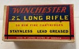 Vintage Winchester .22 Long Rifle Full Box - 1 of 10