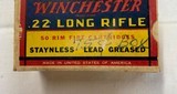 Vintage Winchester .22 Long Rifle Full Box - 9 of 10