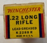 Vintage Winchester .22 Long Rifle Full Box - 10 of 10