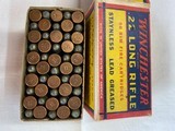 Vintage Winchester .22 Long Rifle Full Box - 8 of 10