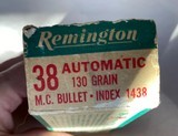 Vintage Remington 38 Automatic 130gr M.C. BULLET Index 1438 - 10 of 11