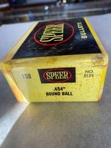 SPEER .454 Round Ball sealed pkg (100) No.5135 - 2 of 6