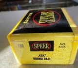 SPEER .454 Round Ball sealed pkg (100) No.5135 - 6 of 6