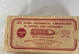 Vintage .25 ACP REM UMC Cartridges full box - 6 of 10