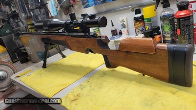 Tikka M595 Sporter 22-250 with Night Force 12-42x56 Bench Rest Excellent Condition.