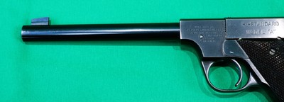 High Standard Model A 22lr 6-3/4" Barrel 3 Mags - Image 3 of 10