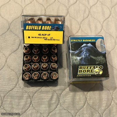 BUFFALO BORE 45 ACP +P JHP .45 ACP +P Pistol and Handgun Ammo