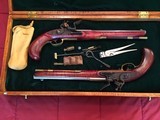 Flintlock Queen Ann Dueling Pistols Handmade Pair - 1 of 15