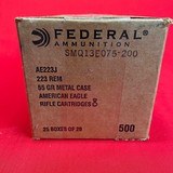 Federal American Eagle 223 Remington 55gr FMJ 500rd case - 1 of 2