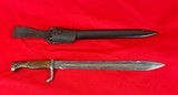 German Model 1898/05 Bayonet WW1 Butchers Blade w/ scabbard and frog - 3 of 6