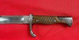 German Model 1898/05 Bayonet WW1 Butchers Blade w/ scabbard and frog - 5 of 6