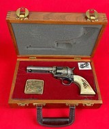 Colt SAA 1st Generation Made 1909 32WCF Gold Damascene Engraving w/ Colt Factory Letter - 1 of 14