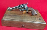 Colt SAA Gen 3 Nickel Finish 44 special w/ Custom Shop wood case and Colt Letter - 5 of 8