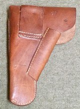 WWII WW2 German Browning Hi Power Holster - Brown Pebble Grain Leather - 1943 - 2 of 11