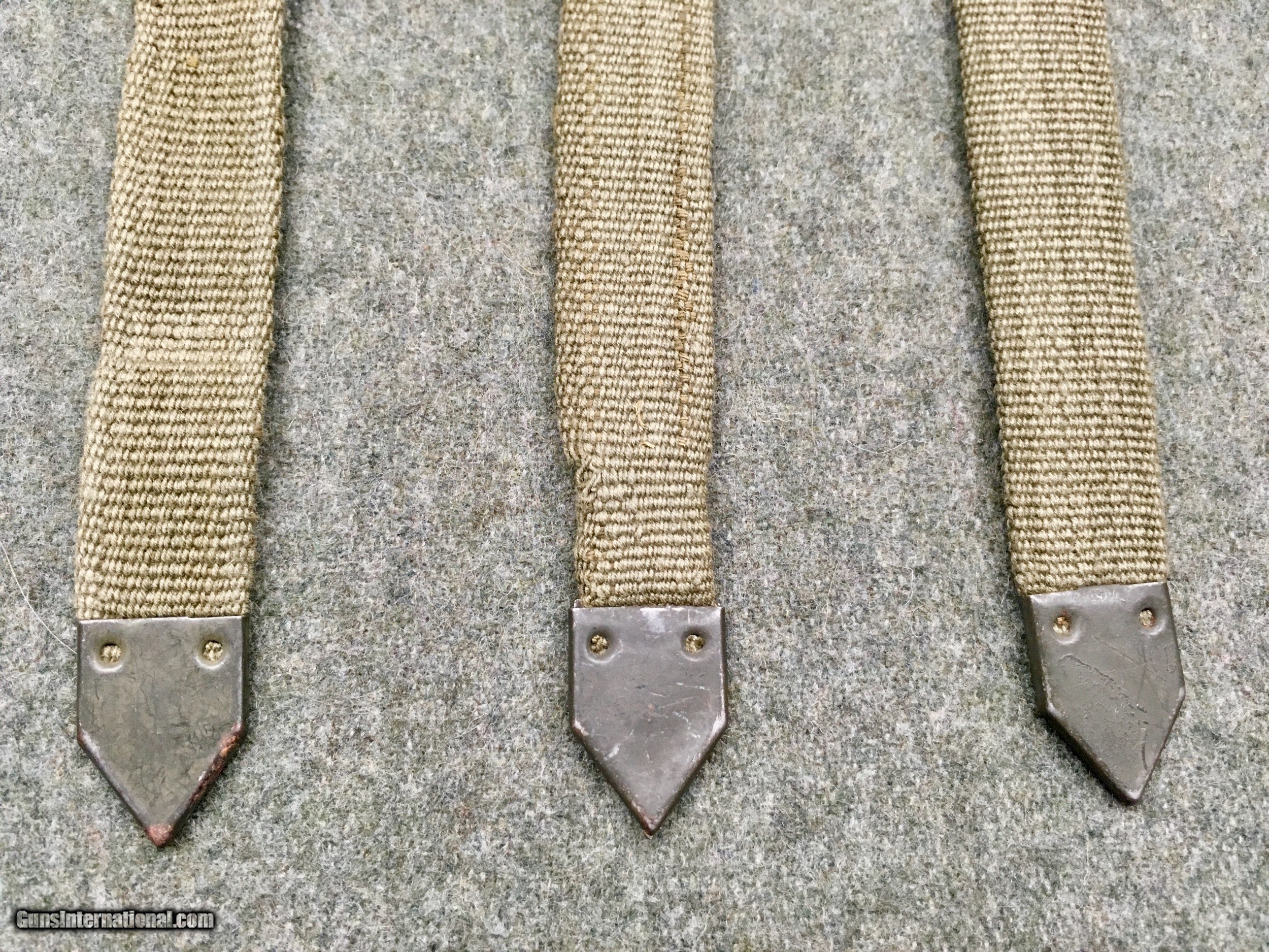 WWII German Tropical Tornister Equipment Straps - LUX - Set of 3 - Unissued