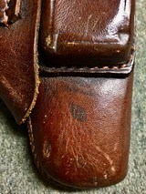 WWII WW2 Walther PPK D.R.G.M. Akah Brown Leather Holster – Exceptional Condition - 13 of 15
