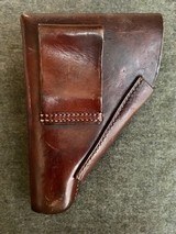 WWII WW2 Walther PPK D.R.G.M. Akah Brown Leather Holster – Exceptional Condition - 2 of 15