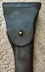 WWI WWII US M1916 Holster - Rock Island Arsenal - Very Good Condition - 1 of 12