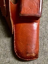 WWII WW2 German Browning Hi-Power Holster - Tan - Marked "hlv 43" - Rare Maker - 9 of 10