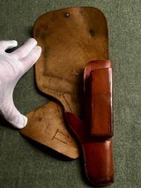 WWII WW2 German Browning Hi-Power Holster - Tan - Marked "hlv 43" - Rare Maker - 3 of 10