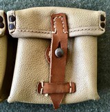 WWII WW2 German G43/K43 Magazine Pouch - Tan Vinyl - Marked "bla 44" - Rare - 4 of 13