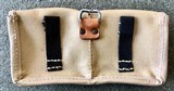 WWII WW2 German G43/K43 Magazine Pouch - Tan Vinyl - Marked "bla 44" - Rare - 2 of 13