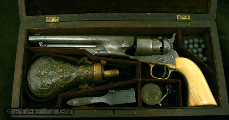 7. Cased Factory Engraved Colt Model 1860 Army Revolver