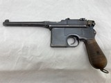 1896 C96 Waffenfabrik Broomhandle Mauser Wartime Commercial 7.63mm WITH STOCK - 2 of 15