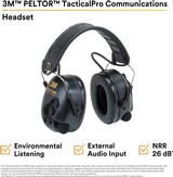 #M Peltor TacticalPro Communications Headset MT15H7FSV, Including CASELING CASE - 14 of 15