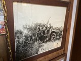 Coast artillery regimental commanders (office framed & repaired ) unit in action@ 1924 rare wood glass - 4 of 9