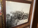 Coast artillery regimental commanders (office framed & repaired ) unit in action@ 1924 rare wood glass - 3 of 9