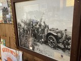 Coast artillery regimental commanders (office framed & repaired ) unit in action@ 1924 rare wood glass - 9 of 9